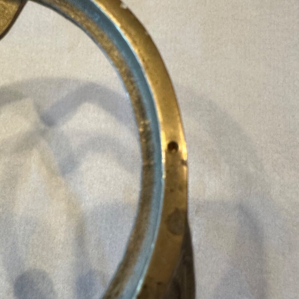 Vintage Antique Brass Hand Mirror Frame Art Nouveau Female Figure Vanity Deco - Picture 9 of 12